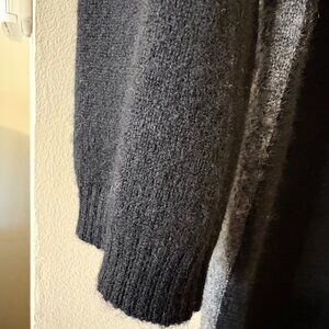 Philosophy 100% Cashmere Sweater Dress Black with Gray Trim Size M